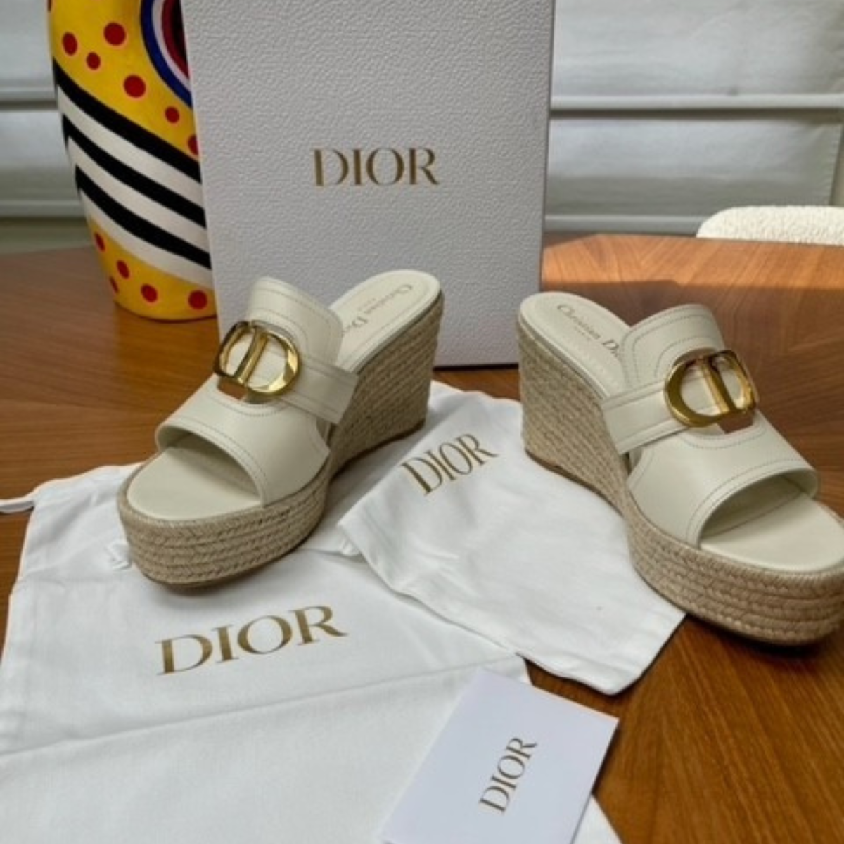 DIOR BOBBY CROSSBODY & 30 MONTAIGNE WEDGE SLIDES SET