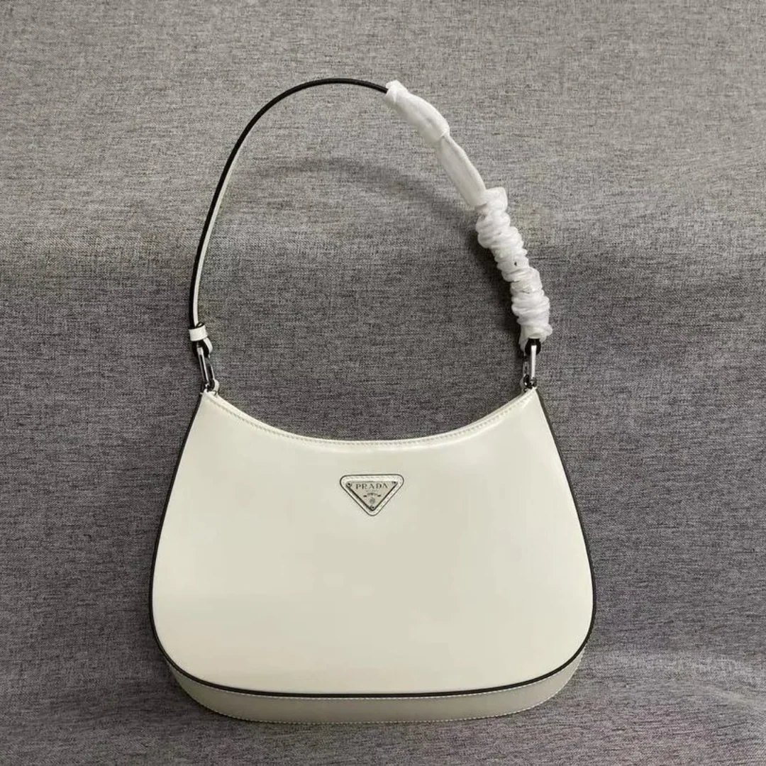 PRADA CLEO SHOULDER BAG IN BRUSHED LEATHER